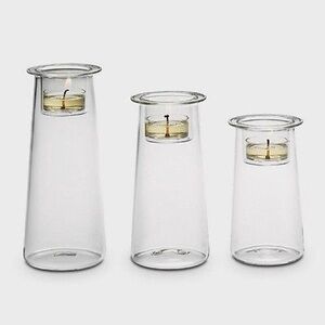 Partylite Symmetry Trio Glass Candle Holders